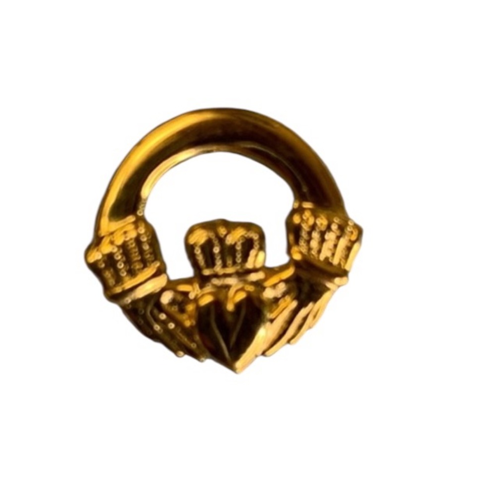 Gold tone Irish Claddagh Tie Pin